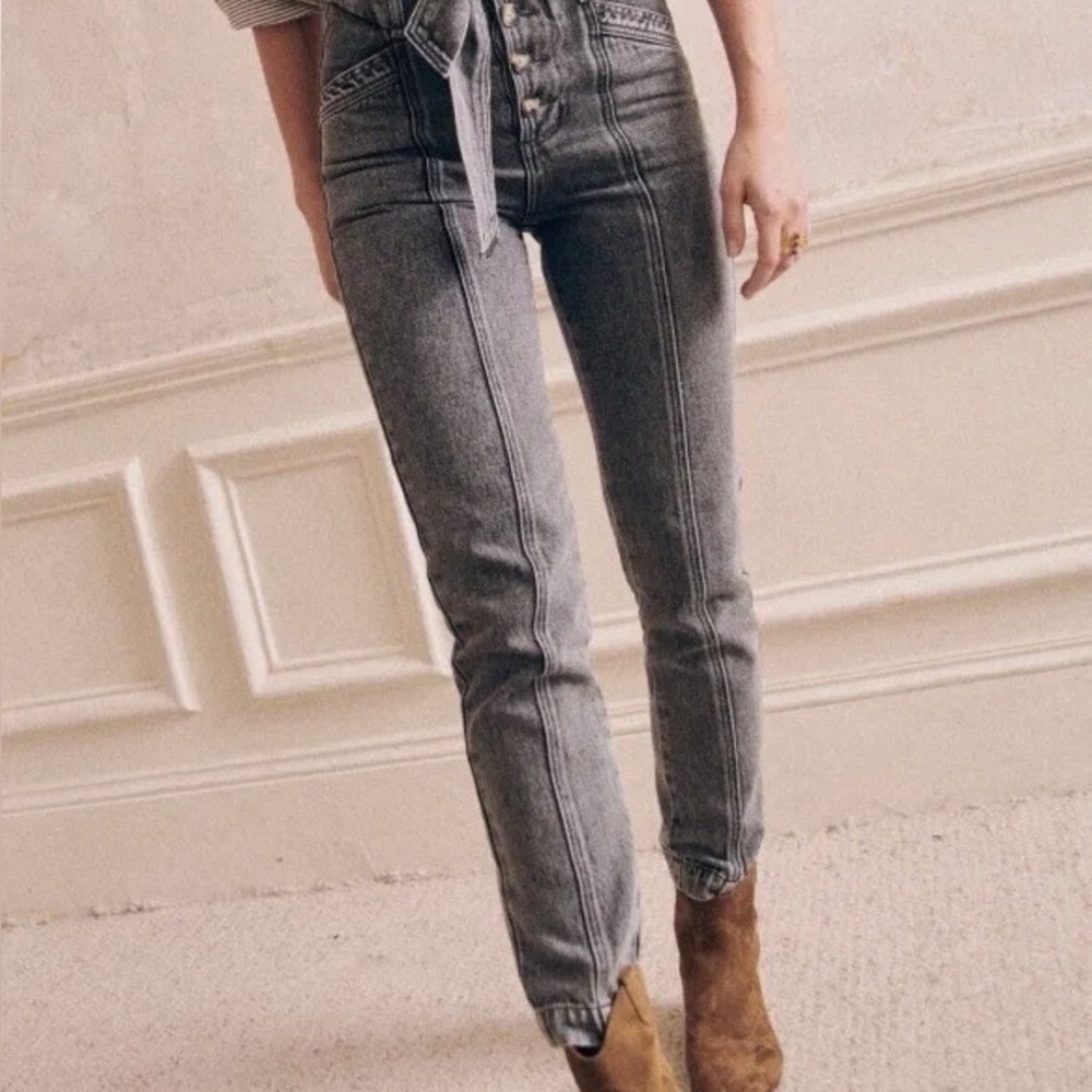 Sezane Pantalon Maxim- Gris  NWT